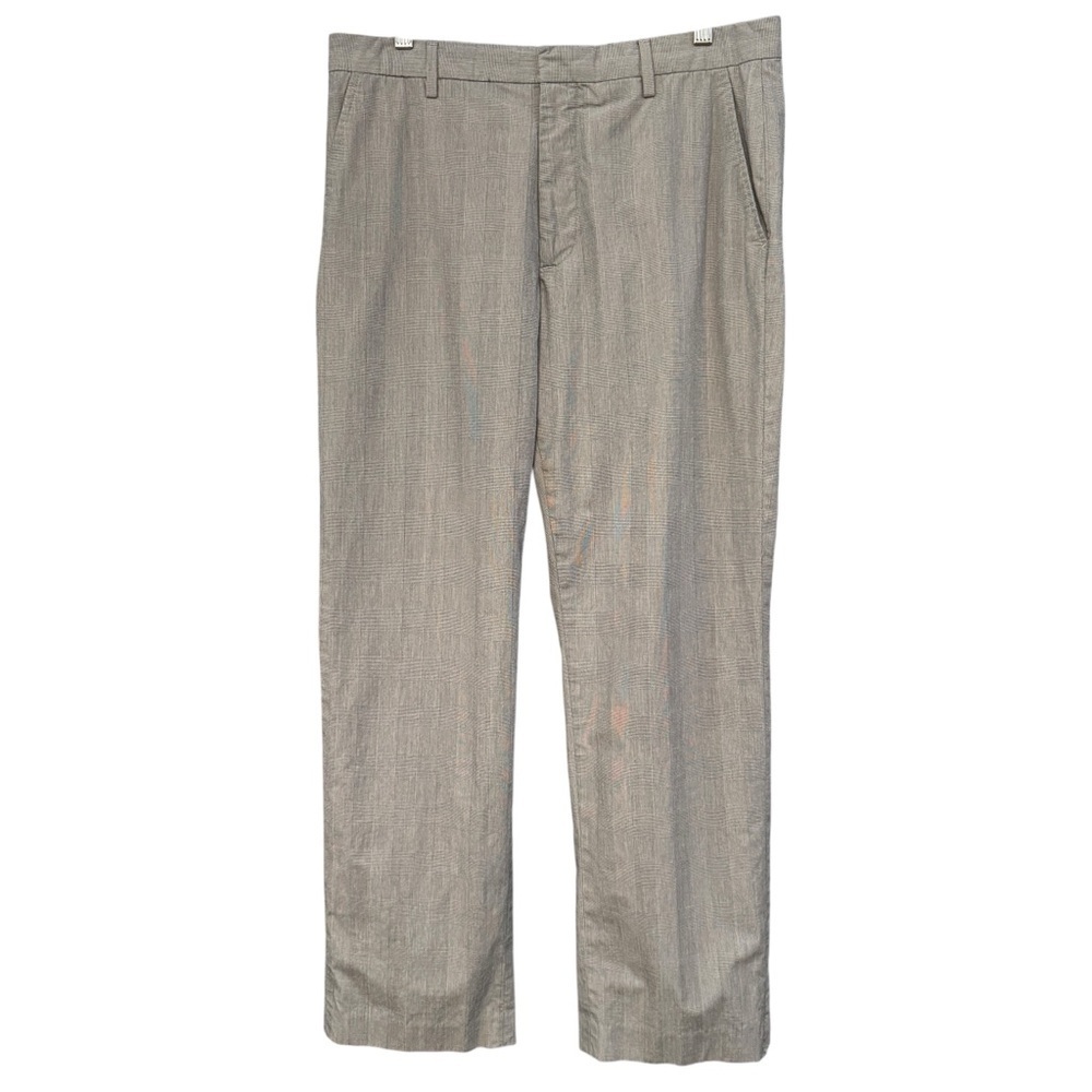 Banana Republic Men’s Gray Plaid Tailored Fit Dress Pants 33x30 Non Iron
